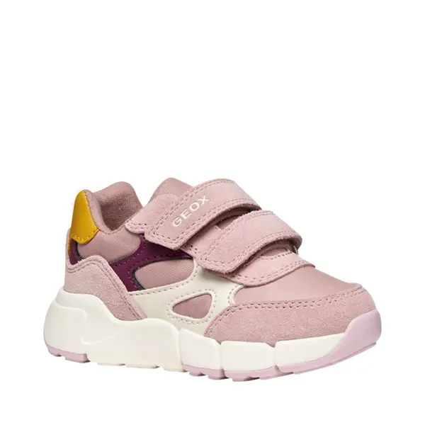 Pantofi Geox fete, piele naturala,  brant antibacterian, Geox Respira, Flexyper, roz_B566NA-022BC-CA87B-23_Pebebe