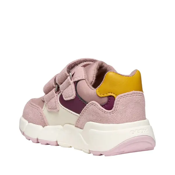 Pantofi Geox fete, piele naturala,  brant antibacterian, Geox Respira, Flexyper, roz_B566NA-022BC-CA87B-23_Pebebe