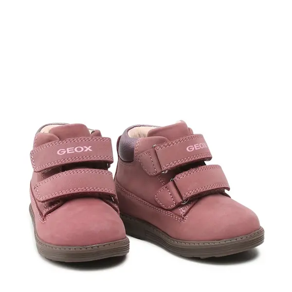 Ghete impermeabile Geox fete, piele naturala, captuseala din lana si brant termic,  roz prafuit, Hynde_B163MB-00032-C8006-22_Pebebe