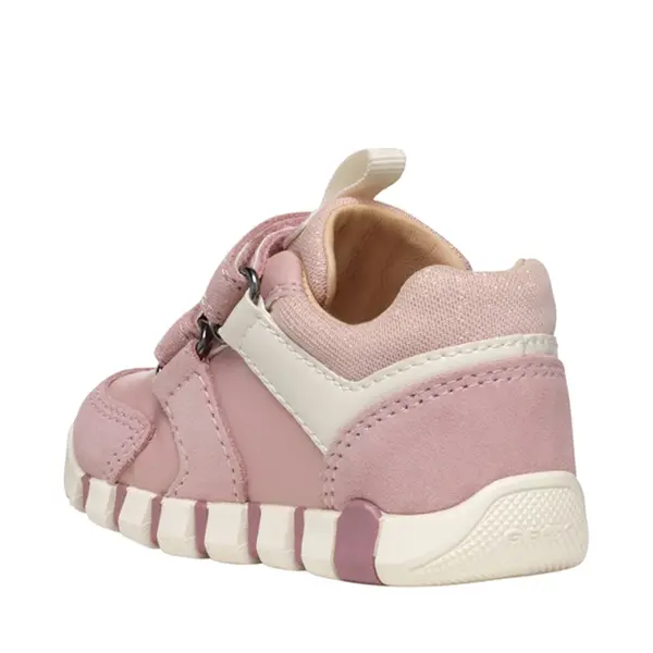 Pantofi Geox fete, piele naturala,  brant antibacterian, Geox Respira, Iupidoo, roz pudra_B3558C-05422-C8047-21_Pebebe
