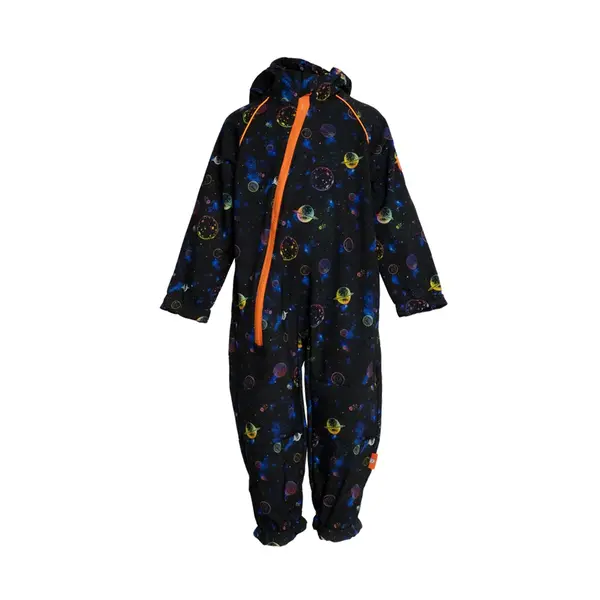 Salopeta softshell copii, bleumarin print univers – impermeabila, rezistentă la vant | YLIR_5000219000902_Pebebe
