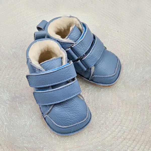 Ghete primii pasi, piele naturala, captuseala din blanita, talpa felxibila, albastru maya_RO-22-22-23_Pebebe