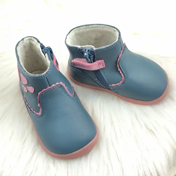 Cizme Biomecanics, captuseala din lana, talpa flexibila, întăritură călcâi, bleumarin cu roz_251154-A556FB-19_Pebebe