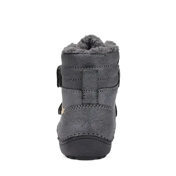 Ghete barefooot D.D Step fete, piele naturala, talpa felxibilă, gri sidef_W063-52804EM-25_Pebebe