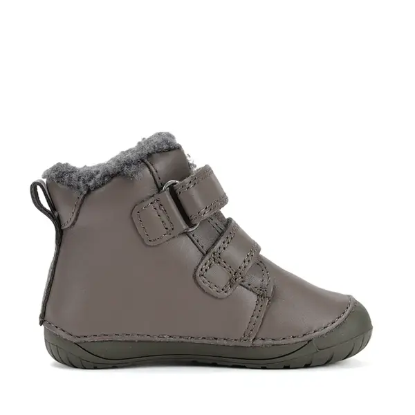 Ghete Barefoot baieti, D.D Step, piele naturala, captuseala din blana, khaki, pisica_W070-52301B-25_Pebebe