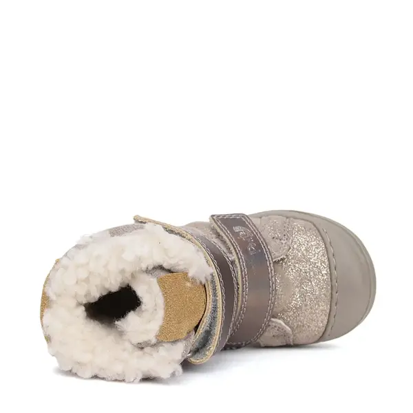Ghete cu supinatie pentru copii, piele naturala, talpa ferma, captuseala blana ecologica, maro sidef, Ponte20_DA07-5-2475A-26_Pebebe