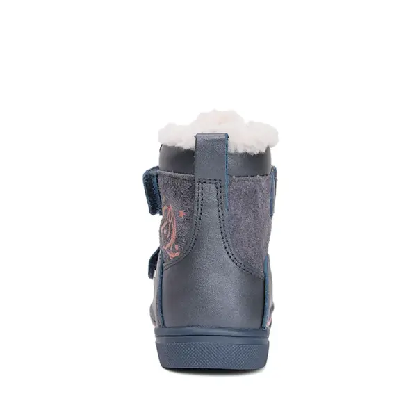 Ghete impermeabile cu supinatie Ponte20, piele naturala, talpa ferma, captuseala blana ecologica, bleumarin sidef cu roz_DA07-5-2758A-22_Pebebe