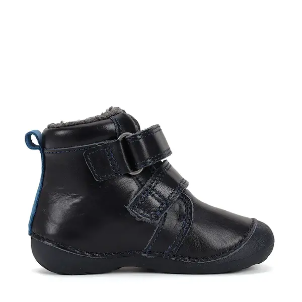 Ghete D.D Step baieti, piele naturala, talpa flexibila, imblanite, bleumarin cu avioane_W015-52347-24_Pebebe