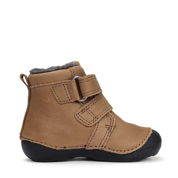 Ghete D.D Step baieti, piele naturala, talpa flexibila, imblanite, maro cu avioane_W015-52347B-20_Pebebe