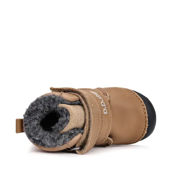 Ghete D.D Step baieti, piele naturala, talpa flexibila, imblanite, maro cu avioane_W015-52347B-20_Pebebe