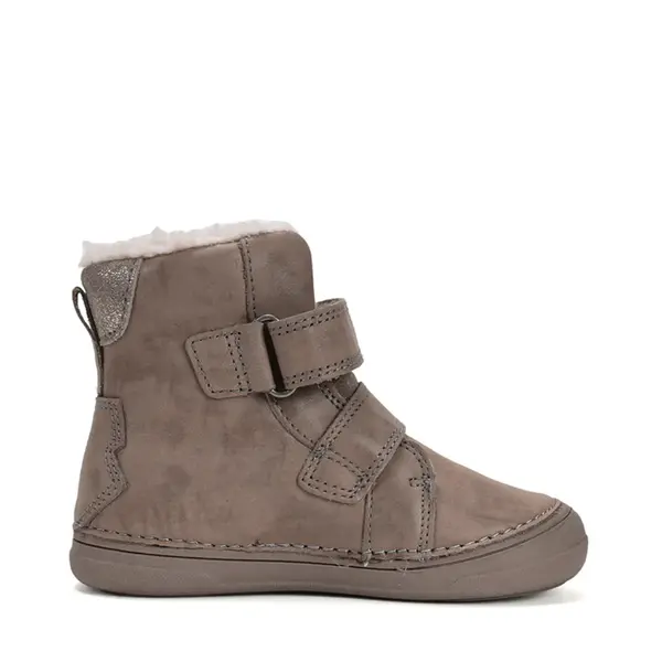 Ghete D.D Step din piele naturala, îmblănite, maro, talpă flexibila,_W078-52149AM-28_Pebebe