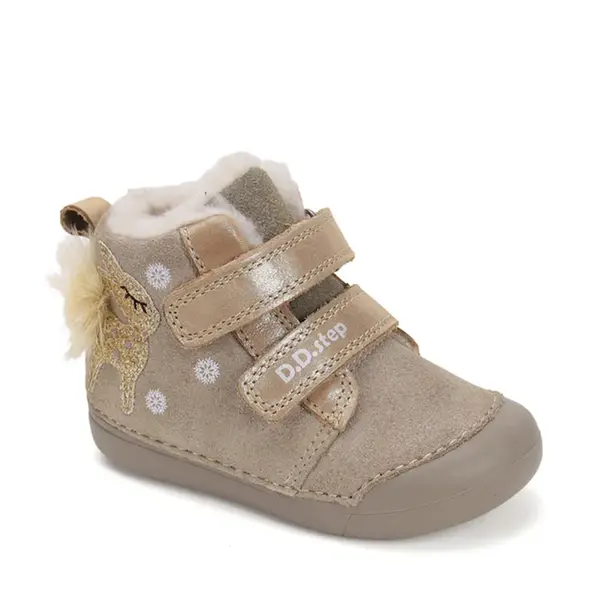 Ghete D.D.Step fete, piele naturala, imblanite, maro sidef, Bamby_W066-52733-25_Pebebe