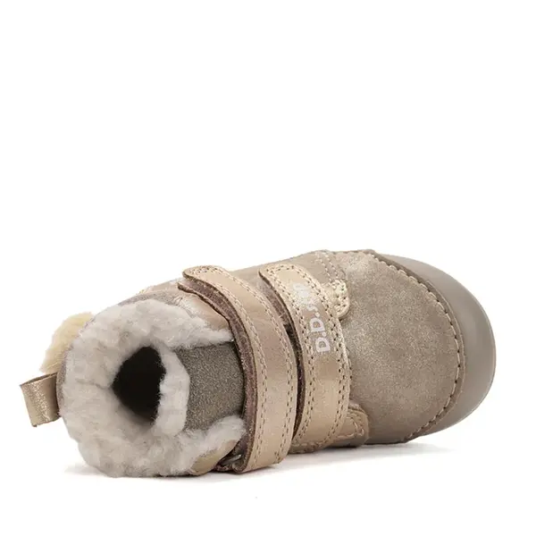 Ghete D.D.Step fete, piele naturala, imblanite, maro sidef, Bamby_W066-52733-25_Pebebe