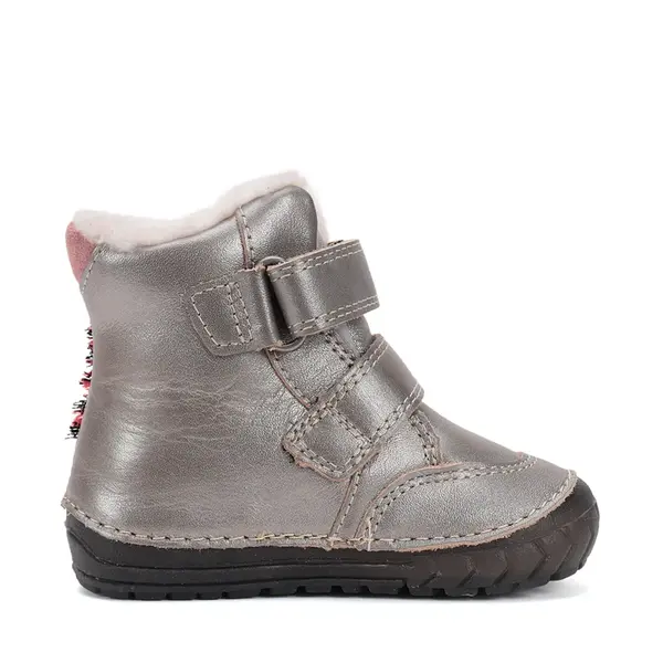 Ghete inalte imblanite D.D.Step, piele naturala, talpa flexibila si fluorsecenta, bronz, argintiu, model cu girafa_W029-52766-24_Pebebe