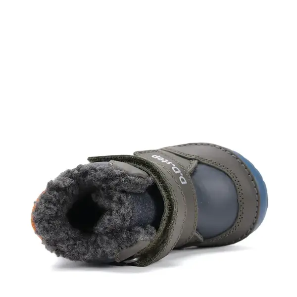 Ghete imblanite D.D.Step, piele naturala, talpa flexibila, bleumarin, animalute din jungla_W029-52287A-20_Pebebe