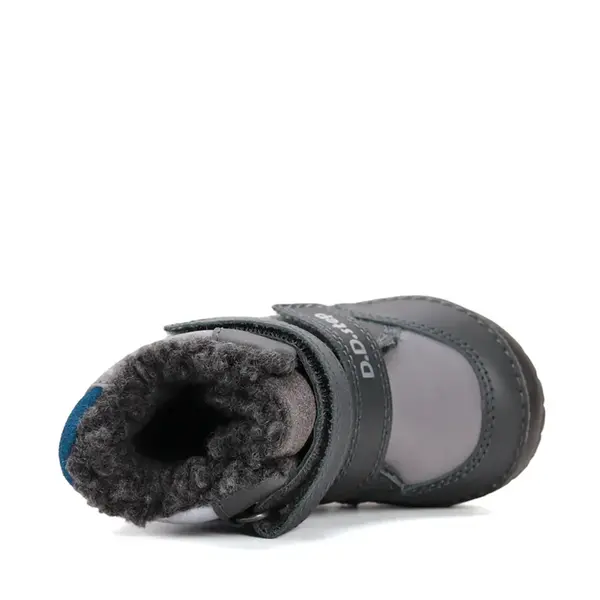 Ghete imblanite D.D.Step, piele naturala, talpa flexibila, gri, animalute din jungla_W029-52287B-20_Pebebe