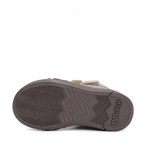 Ghete îmblănite D.D Step fete, înalte, piele naturală, talpă felxibilă, argintiu sidef_W068-52320AM-30_Pebebe