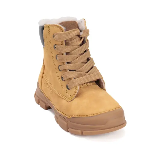 Ghete îmblănite D.D Step, înalte, piele naturală, camel_W056-52456M-26_Pebebe