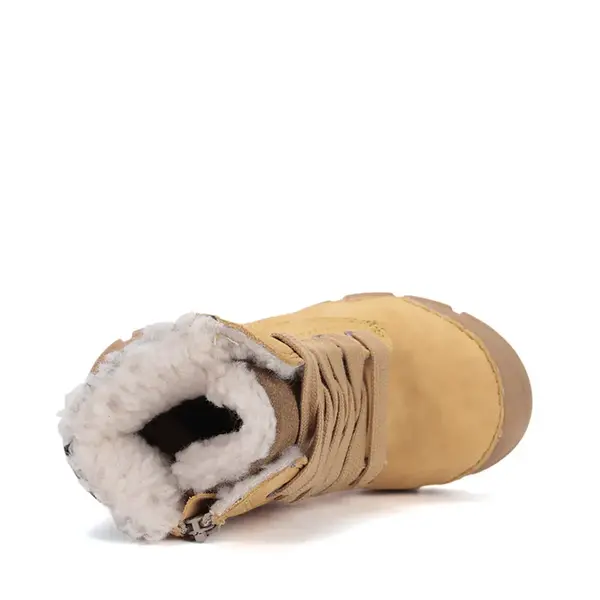 Ghete îmblănite D.D Step, înalte, piele naturală, camel_W056-52456M-26_Pebebe
