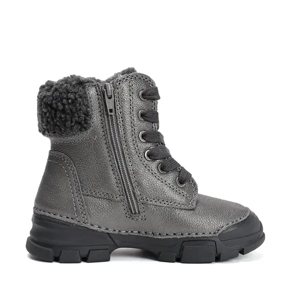 Ghete îmblănite D.D Step, înalte, piele naturală, gri sidef_W056-52456CM-26_Pebebe