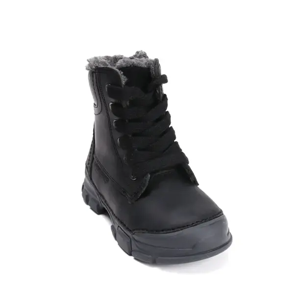Ghete îmblănite D.D Step, înalte, piele naturală, negru_W056-52456BM-25_Pebebe