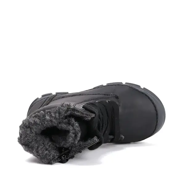 Ghete îmblănite D.D Step, înalte, piele naturală, negru_W056-52456BM-25_Pebebe