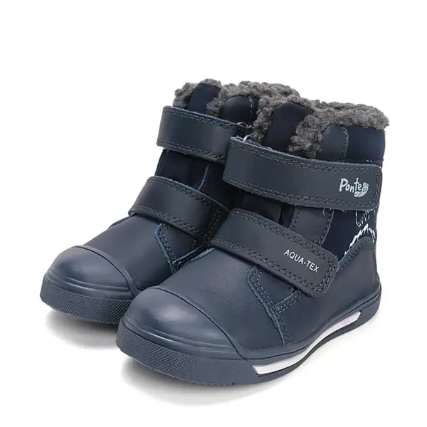 Ghete impermeabile cu supinatie Ponte20, piele naturala, talpa ferma, captuseala blana ecologica, bleumarin_DA07-5-2278A-25_Pebebe