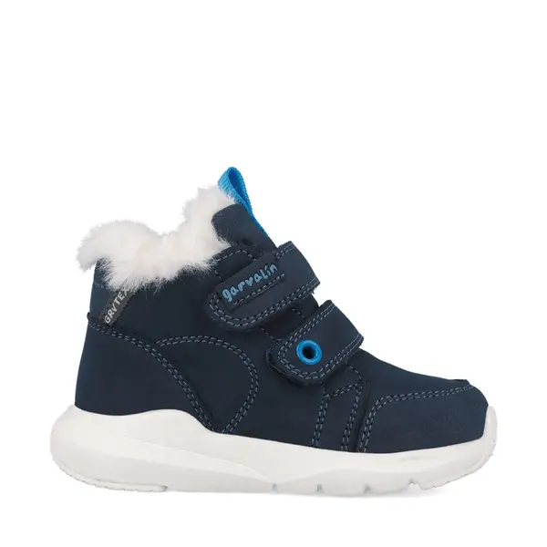 Ghete rezitente la apa, îmblănite, piele naturală, bleumarin, Garvalin_251350-A089FB-22_Pebebe