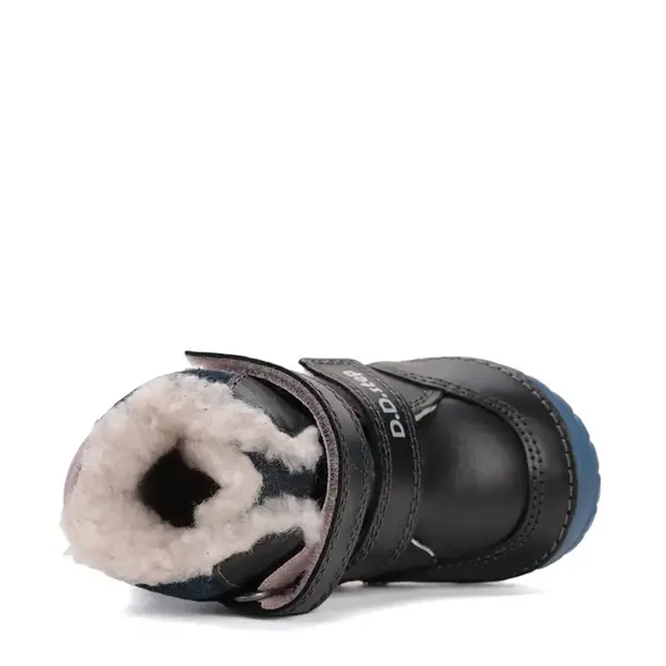 Ghete inalte imblanite D.D.Step, piele naturala, talpa flexibila si fluorsecenta, bleumarin, model cu girafa_W029-52766A-24_Pebebe