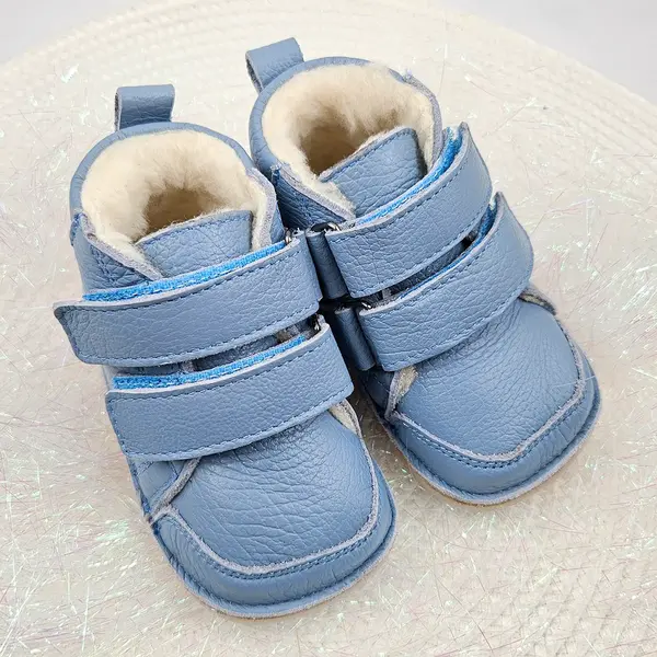Ghete primii pasi, piele naturala, captuseala din blanita, talpa felxibila, albastru maya_RO-22-22-23_Pebebe