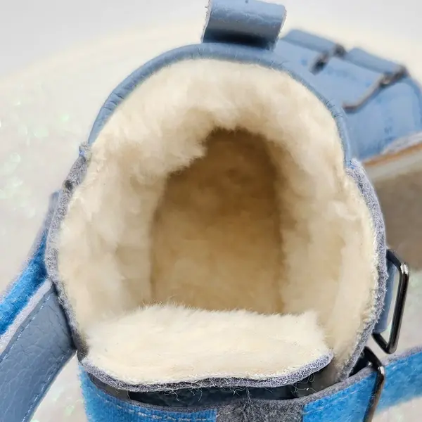 Ghete primii pasi, piele naturala, captuseala din blanita, talpa felxibila, albastru maya_RO-22-22-23_Pebebe