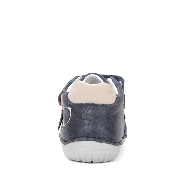 Pantofi Barefoot D.D. Step baieti, piele naturala, primii pasi, bleumarin design cătel_S070-61533B-20_Pebebe