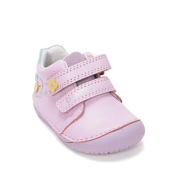 Pantofi Barefoot D.D. Step fete, piele naturala, primii pasi, roz lila_S070-61646A-25_Pebebe