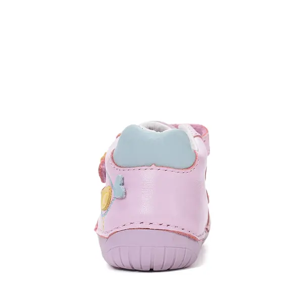 Pantofi Barefoot D.D. Step fete, piele naturala, primii pasi, roz lila_S070-61646A-25_Pebebe
