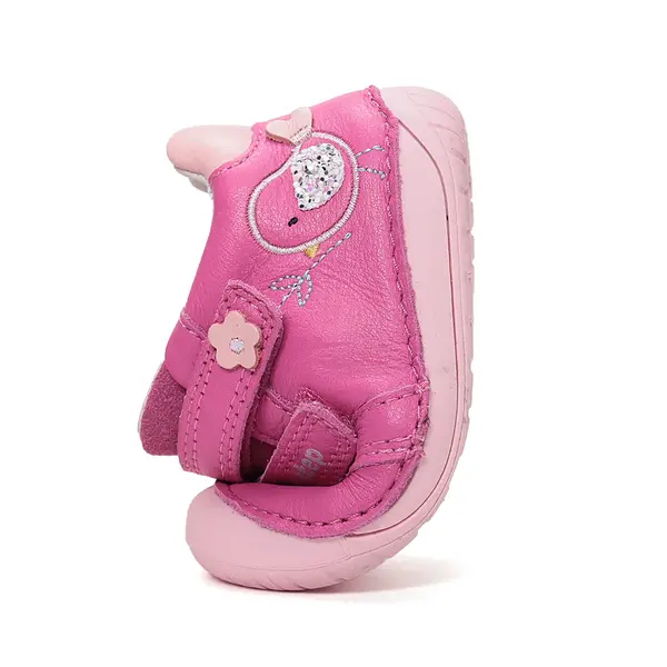 Pantofi Barefoot D.D. Step fete, piele naturala, primii pasi, roz_S070-61646B-24_Pebebe