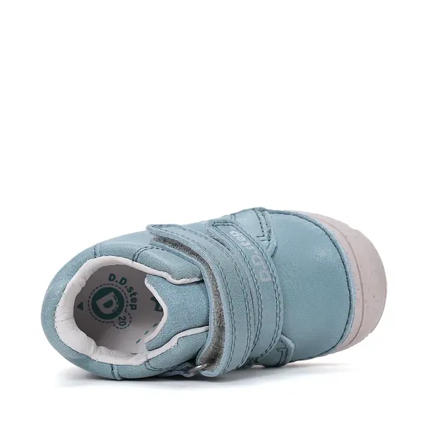 Pantofi D.D Step baieși, piele naturală, captuseală din piele, talpă flexibilă, albastru_S082-61125B-20_Pebebe