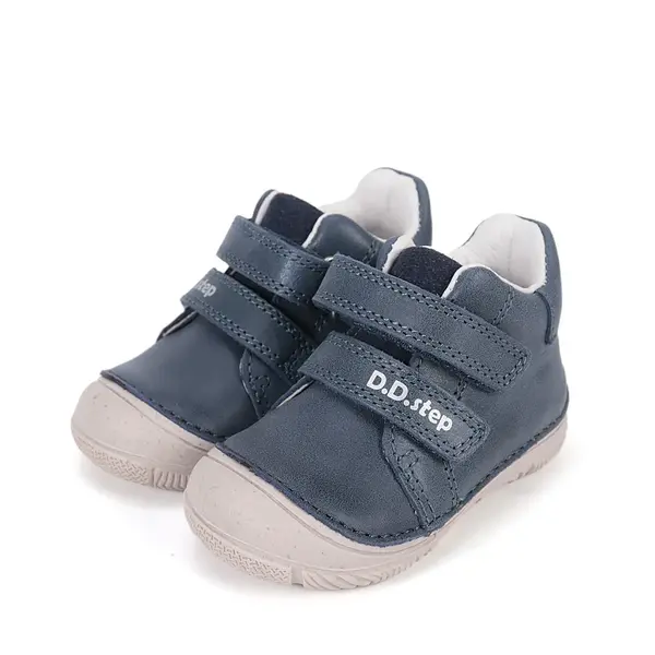 Pantofi D.D Step baieți, piele naturală, captuseală din piele, talpă flexibilă, bleumarin_S082-61125-24_Pebebe