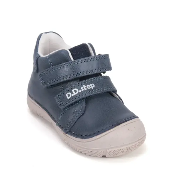 Pantofi D.D Step baieți, piele naturală, captuseală din piele, talpă flexibilă, bleumarin_S082-61125-24_Pebebe