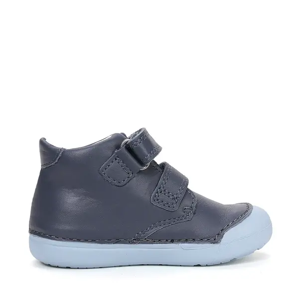 Pantofi D.D. Step baieți, piele naturală, primii pași, talpa felxibilă, Bleumarin, design Baseball_S066-61414-21_Pebebe