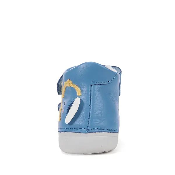 Pantofi D.D. Step baieți, piele naturala, primii pași, talpa felxibilă, albastru, design elefant_S066-61158A-21_Pebebe