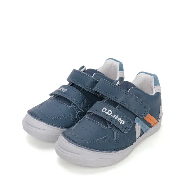 Pantofi D.D Step baieti, piele naturala, talpă flexibilă bleumarin_S040-61252AM-25_Pebebe