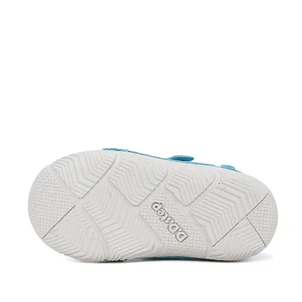 Pantofi D.D Step copii, piele naturală, captuseală din piele, talpă flexibilă, albastru cu pisicuța_S082-61703-21_Pebebe