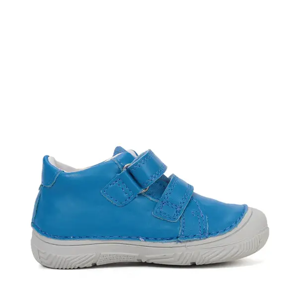 Pantofi D.D Step copii, piele naturală, captuseală din piele, talpă flexibilă, albastru cu pisicuța_S082-61703-21_Pebebe
