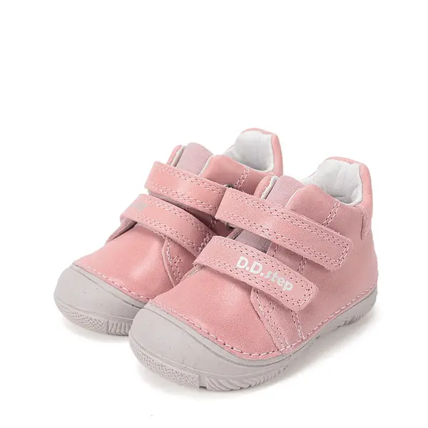 Pantofi D.D Step fete, piele naturală, captuseală din piele, talpă flexibilă, roz_S082-61125D-24_Pebebe