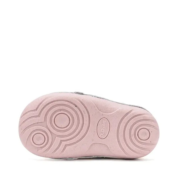Pantofi D.D. Step fete, primii pasi, piele naturala, talpa flexibila, alb cu imprimeu flori_S015-61675-24_Pebebe