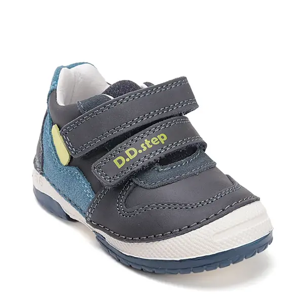 Pantofi DD Step baieți, piele naturală, cu suținere, talpa flexibila, bleumarin_S038-61324A-19_Pebebe