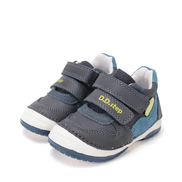 Pantofi DD Step baieți, piele naturală, cu suținere, talpa flexibila, bleumarin_S038-61324A-19_Pebebe