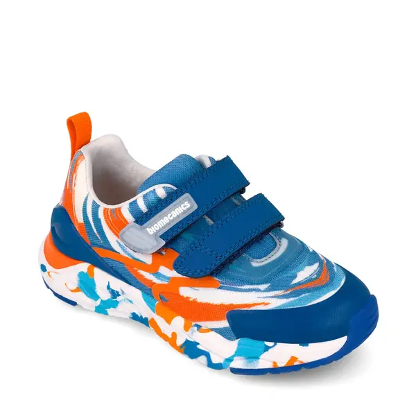 Adidași Biomecanics Bioevolution Runner pentru Copii – Albastru/Portocaliu cu Velcro_262271-A090-30_Pebebe