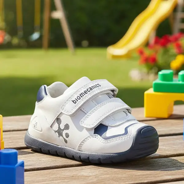 Pantofi Biomecanics Baieti, piele naturala, Biogateo Sport, alb, albastru_241001-A578-18_Pebebe