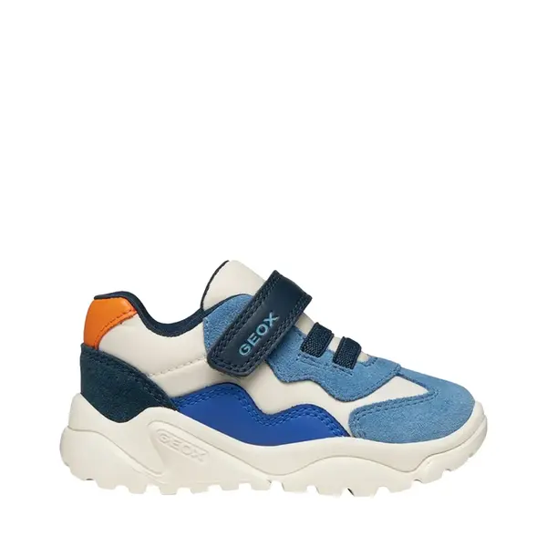 Pantofi Geox Baieti, piele naturala,  brant antibacterian, Geox Respira, Ciufciuf, alb, albastru_B455RB-0FU22-C0652-21_Pebebe